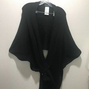 Black jacket with long ties